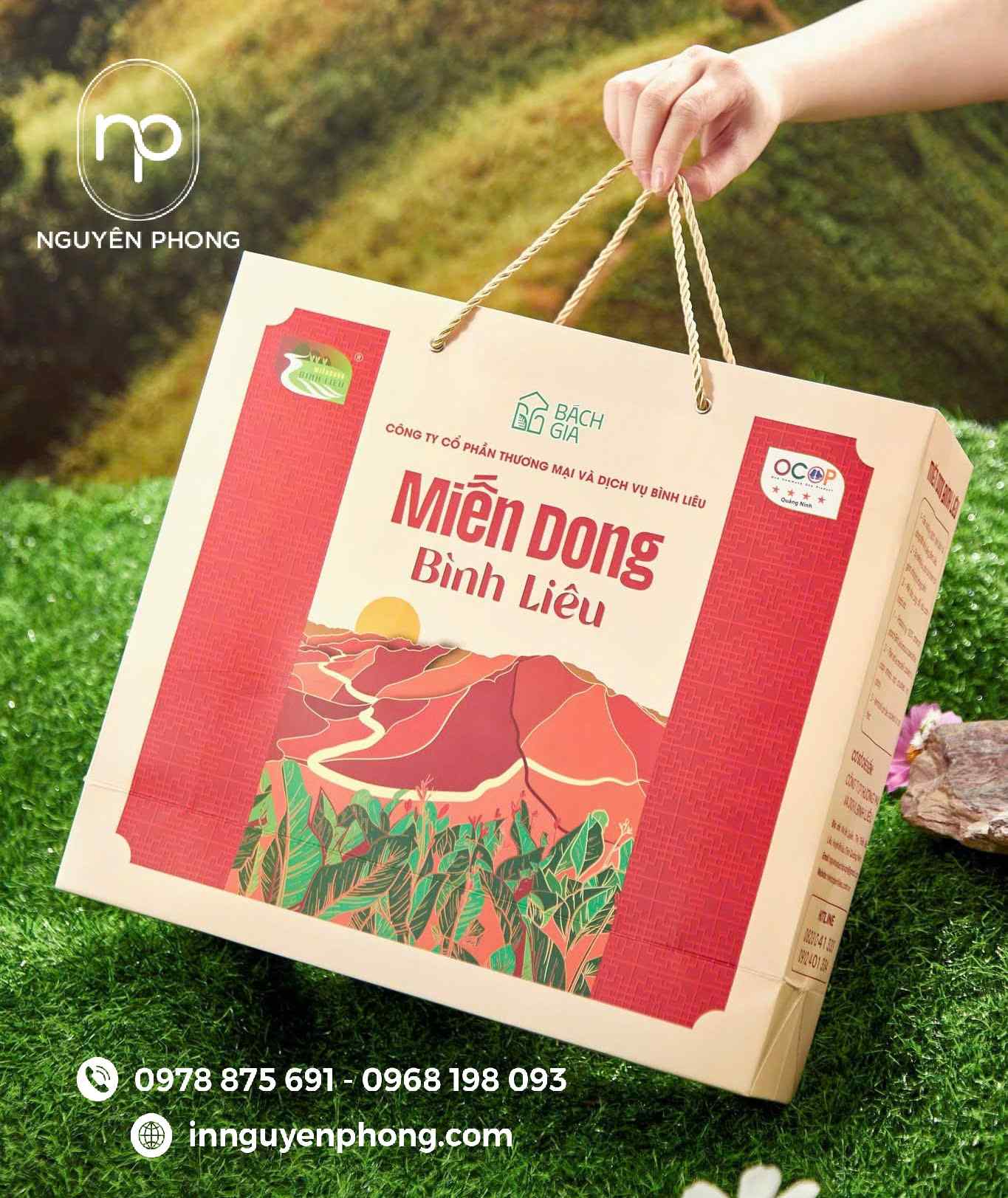 Hộp giấy đựng sản phẩm miến dong